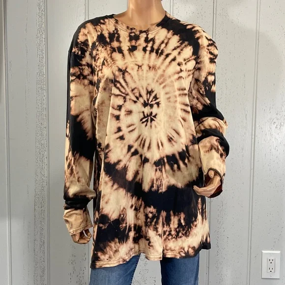 *Gildan Unisex Custom Long Sleeve Reverse Tie Dye - Picture 6 of 11